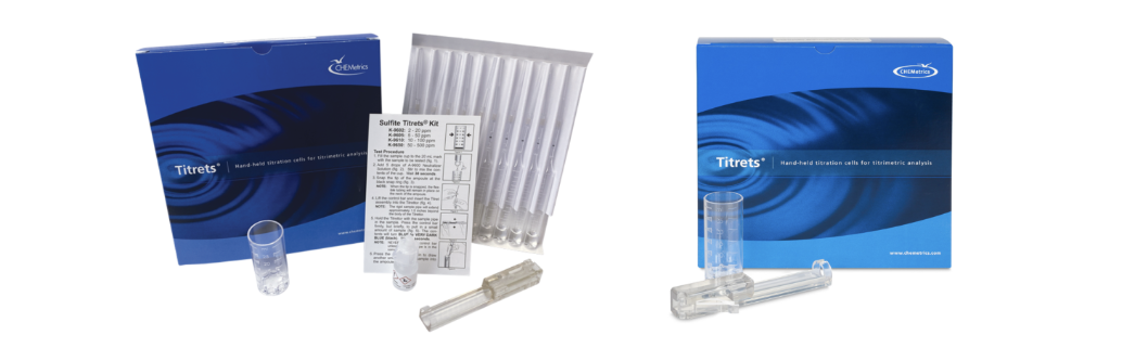 Phân tích nước test kit nhanh kiểm tra sulfit (Sulfite) trong nước bằng Chemetrics K-9602 K-9605 K-9610 và K-9650
