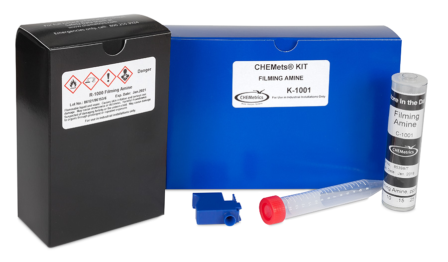 TEST NHANH amine trong nước bằng K-1001 Filming Amine (aliphatic amine) CHEMets Visual Test Kit